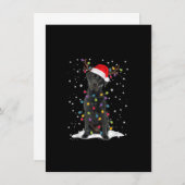 Black Lab Labrador Christmas Tree Light Pajama Dog 招待状 (正面/裏面)