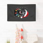 Black Lab Labrador Christmas Tree Light Pajama Dog 横断幕 (インサイチュ)