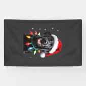 Black Lab Labrador Christmas Tree Light Pajama Dog 横断幕 (横)