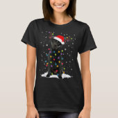 Black Lab Labrador Christmas Tree Light Pajama Dog Tシャツ (正面)