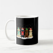 Black Lab Labrador Dog Christmas Crew Matching Fam コーヒーマグカップ (左)