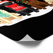 Black Lab Labrador Dog Christmas Crew Matching Fam ポスター (角)