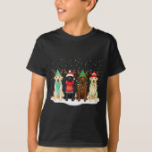Black Lab Labrador Dog Christmas Crew Matching Fam Tシャツ (正面)