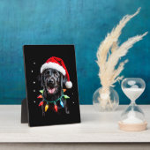 Black Lab Labrador Weihnachtsbaum Licht Schlafanzu フォトプラーク (側面)