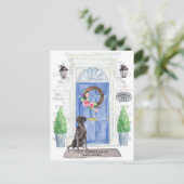 Black Lab Moving Announceポストカード ポストカード (スタンド正面)