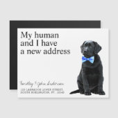 Black Lab New Address Dog Moving Announcement Card (正面/裏面)