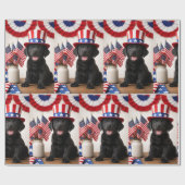Black Lab Patriotic Uncle Sam Hat gift  ラッピングペーパー (フラット)