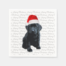 Black Lab Santa Dog – メリークリスマスラブラドール犬