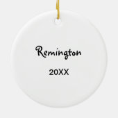 Black Lab Santa Dog – メリークリスマスラブラドール犬 セラミックオーナメント (裏面)