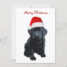 Black Lab Santa Dog Merry Christmas -ラブラドール犬 シーズンカード