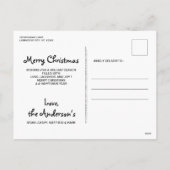 Black Lab Santa Dog Merry Christmas -ラブラドール犬 シーズンポストカード (裏面)