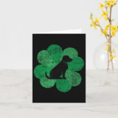 Black Lab St. Patricks Day Shirt -レトロラブラドール カード (黄色い花)