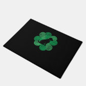 Black Lab St. Patrick's Day Shirt -レトロラブラドール ドアマット (アングル)