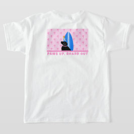 Black Lab Surf Dog Pink Girl's Tシャツ