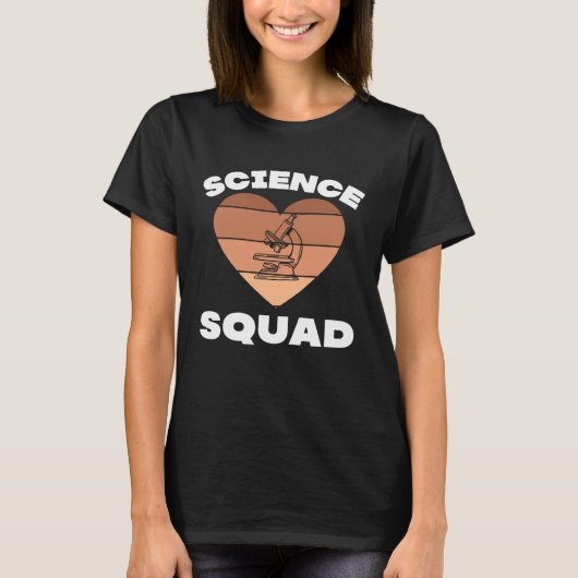 Black Lab Tech Clinical Lab STEM Science Squad Tea Tシャツ (正面)