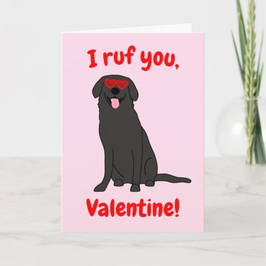 Black Lab Valentine Card シーズンカード (正面)
