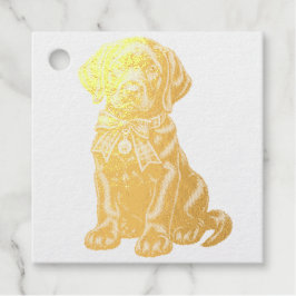 Black Lab Wearing a Bow Cute Rubber Stamp フェイバータグ