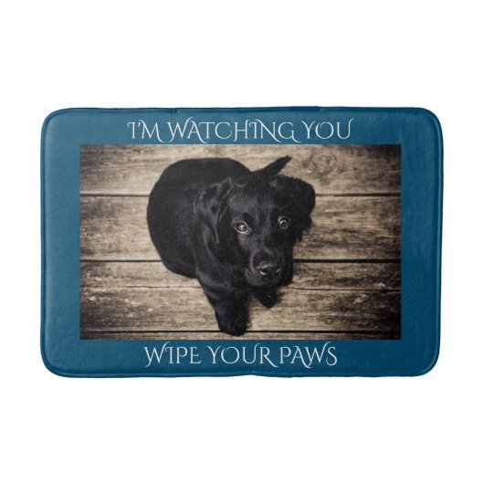 Black Lab Wipe Bath Mat バスマット (正面)
