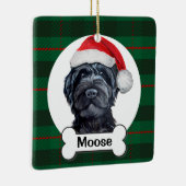 Black Labradoodle / Black Goldendoodle セラミックオーナメント (右)