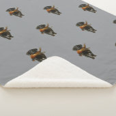 Black Labrador and Pheasant Sherpa Blanket シェルパブランケット (3/4)