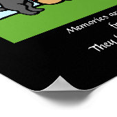 Black Labrador Angel with Love Cartoon 2 ポスター (角)