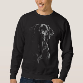 Black Labrador Dark Art Dog Dad Sweatshirt スウェットシャツ
