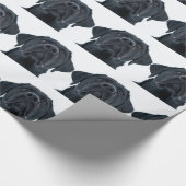 Black Labrador Facing ラッピングペーパー (角)