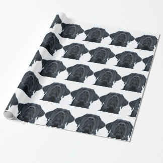 Black Labrador Facing ラッピングペーパー
