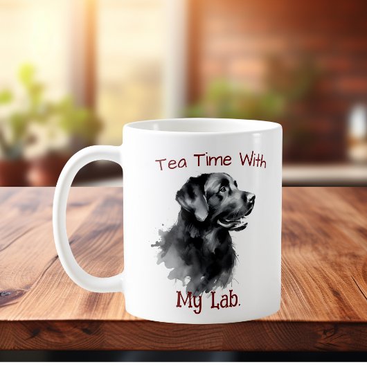 Black Labrador Keepsake Personalize コーヒーマグカップ
