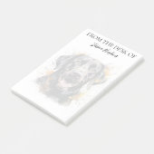 Black Labrador Lover Monogrammed Dog ポストイット (アングル)