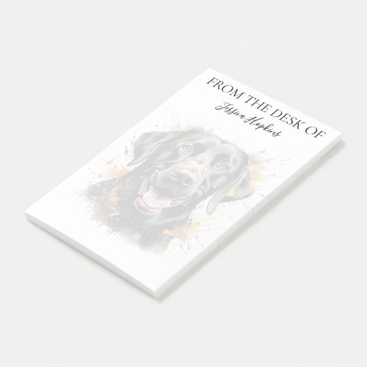 Black Labrador Lover Monogrammed Dog ポストイット (アングル)