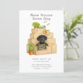 Black Labrador New House Moving Announcement 招待状 (スタンド正面)