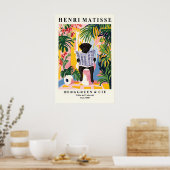 Black Labrador on Toilet Print Funny Matisse ポスター (キッチン)