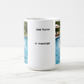 Black Labrador Puppy Pool Plunge コーヒーマグカップ (中央)