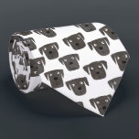 Black Labrador Retriever Dog Cute Pattern ネクタイ<br><div class="desc">Watercolor painting of cute Black Labrador Retriever dogs,  perfect for pet lovers,  dog groomers and veterinarians.</div>