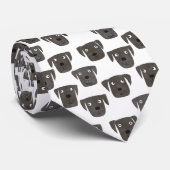 Black Labrador Retriever Dog Cute Pattern ネクタイ (ロール)