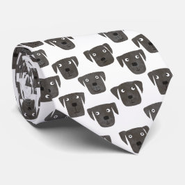 Black Labrador Retriever Dog Cute Pattern ネクタイ