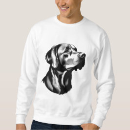 Black Labrador Retriever Dog Dad Illustration スウェットシャツ