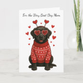 Black Labrador Retriever Dog Make My Tail Wag Mom シーズンカード (正面)