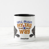 Black Labrador Retriever Dog You Make My Tail Wag マグカップ (中央)