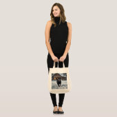Black Labrador Retriever Elegant Grocery Tote Bag トートバッグ (正面(モデル))