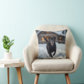 Black Labrador Retriever Elegant Throw Pillow クッション (椅子)