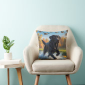 Black Labrador Retriever Elegant Throw Pillow クッション (椅子)