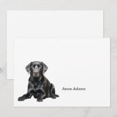 Black Labrador Retriever Note Card サンキューカード (正面/裏面)