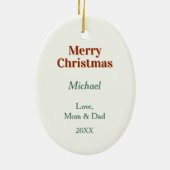 Black Labrador Retriever Puppy Christmas Gift Bag セラミックオーナメント (裏面)