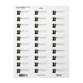 Black Labrador Retriever Return Address Labels ラベル (フルシート)