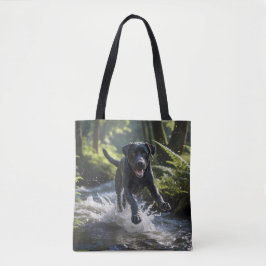 Black Labrador Retriever Shoulder Tote Bag トートバッグ