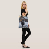 Black Labrador Retriever Shoulder Tote Bag トートバッグ (モデル)