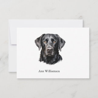 Black Labrador Retriever Thank You Card サンキューカード