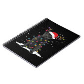 Black Labrador Xmas Dog Christmas Tree Light Class ノートブック (左側)